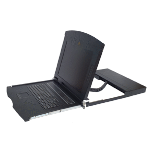 17" 1U single rail LCD w/4 port Cat-5 KVM Switch - AL-UV704L